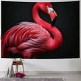 thumbnail image 1 of Orinice Flamingo Black Background Tapestry Wall Hanging Wall Tapestries Decorative Wall Art Aesthetic Tapestry Curtain Home Decoration Tapestry for Bedroom Dorm Living Room Backdrop  50x40inch, 1 of 6