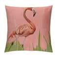 thumbnail image 1 of Orinice Flamingo Graphic Decorative Cushion Throw Pillow Cover for Home Couch Living Room Bed Sofa Short Plush Summer Aesthetic Decor 1PC 22x22in, 1 of 5