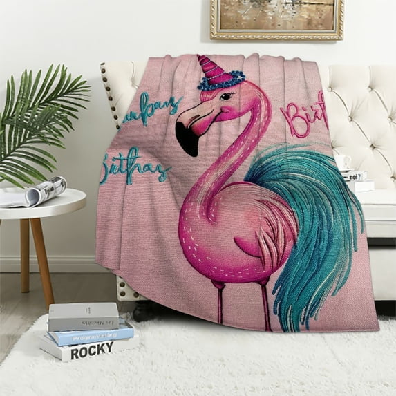 Orinice Flamingo Unicorn Dreams Warm Lightweight Blanket Soft Fleece Blankets All Seasons Super Soft Blanket for Living Rooms Sofa Decor Cow Gifts - Multiple Sizes Available 60x80in