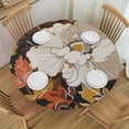 thumbnail image 1 of Orinice Floral Print Round Table Cover Stain Resistant Washable Indoor Outdoor Tablecloth Kitchen Dining Wedding Parties 100% Polyester Fiber 54-58, 1 of 8