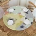 thumbnail image 1 of Orinice Flower Pattern Round Table Cover Stain Resistant Washable Indoor Outdoor Tablecloth Kitchen Dining Wedding Parties Full Width Single-Sided Printing 100% Polyester Fiber 54-58, 1 of 8