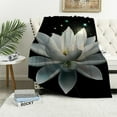 thumbnail image 1 of Orinice Flower Star Black Background Warm Lightweight Blanket Soft Fleece Blankets All Seasons Decor Gift 40x50in, 1 of 6