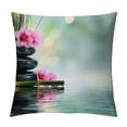 thumbnail image 1 of Orinice Flowers Bamboo Sticks Graphic Decorative Throw Pillow Cover Zipper Closure for Home Couch Living Room Bed Sofa - 1PC 22x22in, 1 of 5