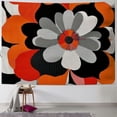 thumbnail image 1 of Orinice Flowers Black Orange Red White Tapestry Wall Hanging Unique Style for Home Decor Art in Living Room Bedroom Apartment Farmhouse Dorm, 4 Sizes 60x50inch, 1 of 6