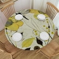 thumbnail image 1 of Orinice Flowers Dragonfly Round Table Cover Stain Resistant Washable Indoor Outdoor Tablecloth Kitchen Dining Wedding Parties Picnic Farmhouse 100% Polyester Fiber 54-58, 1 of 8