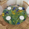 thumbnail image 1 of Orinice Flowers Field Impressionism Round Table Cover Stain Resistant Washable Indoor Outdoor Tablecloth Kitchen Dining Wedding Parties 100% Polyester Fiber 31-35, 1 of 8