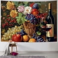 thumbnail image 1 of Orinice Flowers Fruits Wine Tapestry Wall Hanging Unique Style Graphic Tapestries Home Wall Decor Art for Living Room Bedroom Apartment Farmhouse Dorm 60x50inch, 1 of 6