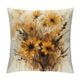 thumbnail image 1 of Orinice Flowers Graphic Decorative Cushion Throw Pillow Cover for Home Couch Living Room Bed Sofa, Short Plush Material, 1PC 12x12in, 1 of 5