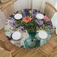 thumbnail image 1 of Orinice Flowers Hummingbird Round Table Cover Stain Resistant Washable Indoor Outdoor Tablecloth Kitchen Dining Wedding Parties 100% Polyester Fiber 42-46, 1 of 8