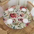 thumbnail image 1 of Orinice Flowers Leaves Berries Round Table Cover Stain Resistant Washable Indoor Outdoor Tablecloth Kitchen Dining Wedding Parties Outdoor Fitted 100% Polyester Fiber 31-35, 1 of 8