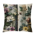 thumbnail image 1 of Orinice Flowers Leaves Graphic Decorative Cushion Throw Pillow Cover 1PC 22x22in, 1 of 5