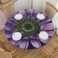 thumbnail image 1 of Orinice Flowers Round Table Cover Stain Resistant Washable Indoor Outdoor Tablecloth Kitchen Dining Wedding Parties 100% Polyester Fiber 38-42, 1 of 8