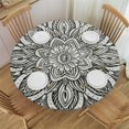 thumbnail image 1 of Orinice Flowers Round Table Cover Stain Resistant Washable Indoor Outdoor Tablecloth Kitchen Dining Wedding Parties 100% Polyester Fiber 38-42, 1 of 8