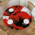 thumbnail image 1 of Orinice Flowers Round Table Cover Stain Resistant Washable Indoor Outdoor Tablecloth Kitchen Dining Wedding Parties Elastic Edge 100% Polyester Fiber 46-50, 1 of 8