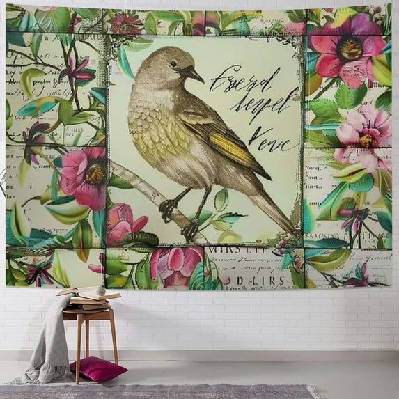 Orinice Flowers Tapestry Wall Hanging Unique Style Graphic Tapestries Home Wall Decor Art for Living Room Bedroom Farmhouse Dorm - 4 Sizes Available 60x50inch