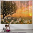 thumbnail image 1 of Orinice Flowers Tree Sunset Tapestry Wall Hanging Unique Style Art for Home Decor Living Room Bedroom Farmhouse Dorm 40x60inch, 1 of 6