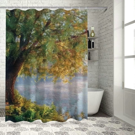 Orinice Fog Bathroom Decor Set, Colorful Luxurious Graphic Print Polyester Fabric Fashion Shower Curtain with Hooks, 100% Polyester, Chic Modern Design, Multiple Sizes 69x72