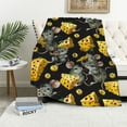 thumbnail image 1 of Orinice  Food Cheese Blanket, Birthday Gifts for Son Daughter, Cheese Throw Blanket Lightweight Cute Mouse Blanket for Boys Girls Soft Fleece Blankets Cozy Bed Throws for Bed Couch Sofa,  60x80in, 1 of 6