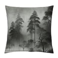 thumbnail image 1 of Orinice  Forest Throw Pillow Cushion Cover, Nature Theme The Panorama of a Forest Pattern Birds on Tree Branches Print, Decorative Square Accent Pillow Case,  White, 1 of 5