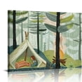 thumbnail image 1 of Orinice Forest Trees Campfire Aesthetic Fine Art Poster & Print for Home Decor, Canvas Wall Painting for Classroom Kitchen Office Bathroom, Living Room Bedroom Office Decor 20x16in, 1 of 6