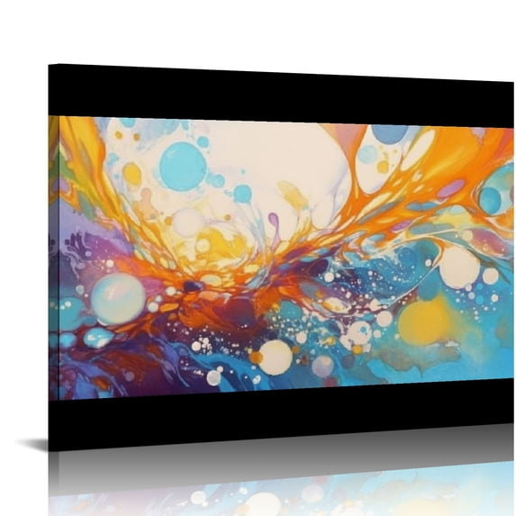 Orinice Framed Wall Art Modern Artwork Fantasy Abstract Canvas Painting Colorful Wall Decor for Living Room Bedroom Dining Room Home Office Decor 20x16in