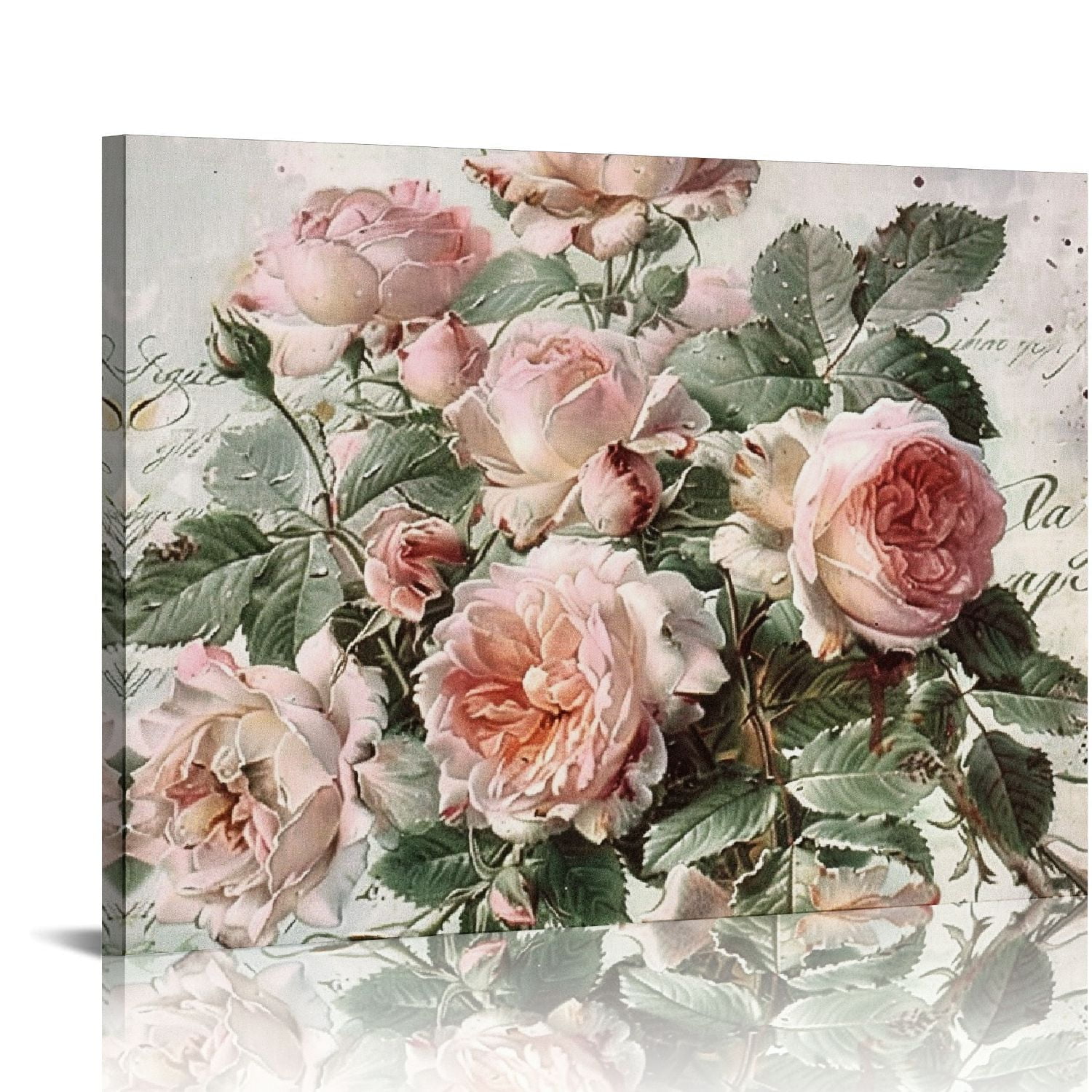 Orinice French Rose Decor Shabby Chic Decor Metal Tin Sign, Victorian  Cottage Decor Rose Wall Decor, Vintage Metal Sign Flower Wall Decor Rose  Garden Sign Farmhouse Wall Decor 20x16in - Walmart.com, image size:1500x1500