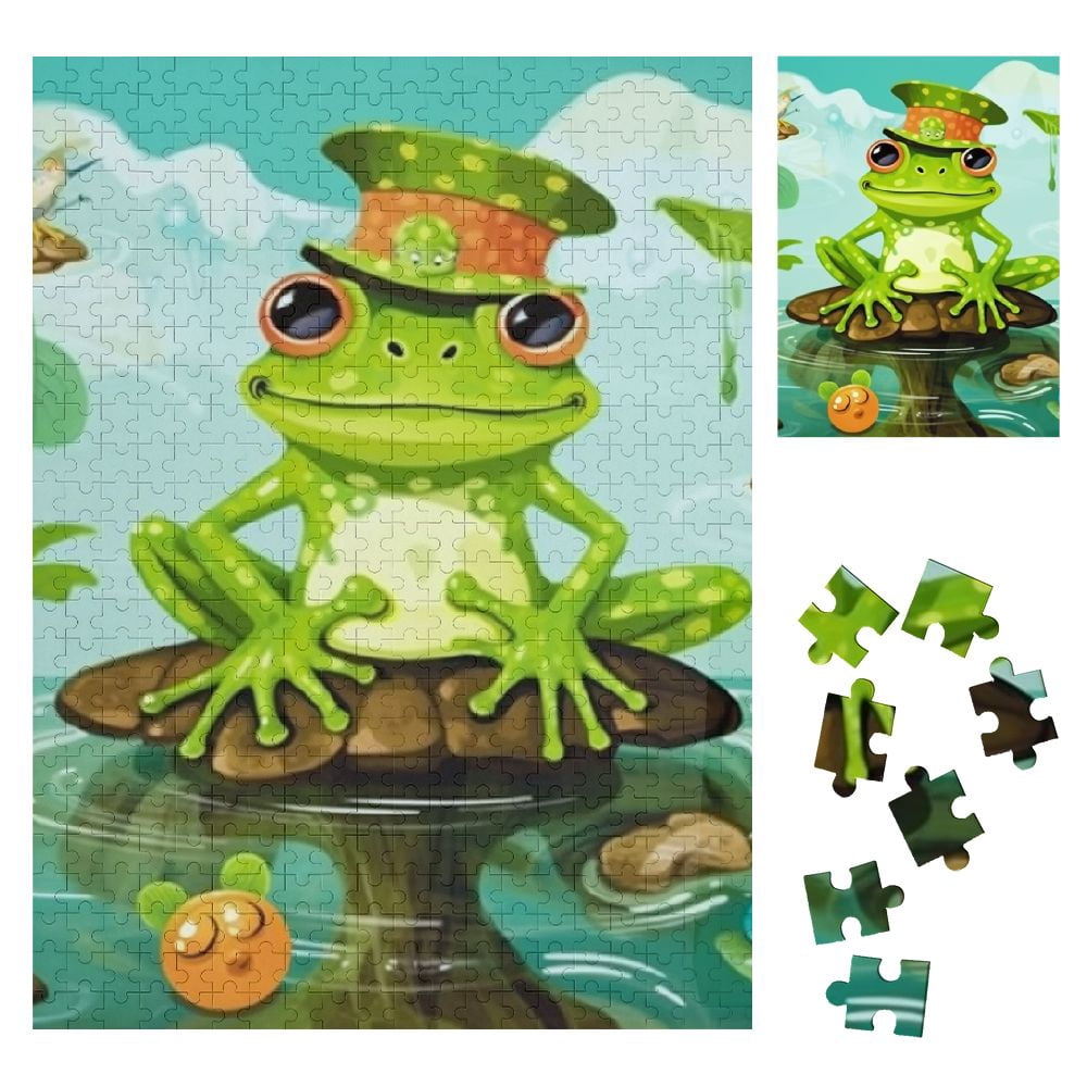 Orinice Frog Wooden Jigsaw Puzzle Vertical for Adults and Kids ...