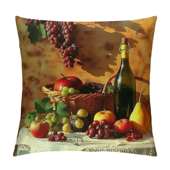 Orinice Fruit Basket Graphic Decorative Cushion Throw Pillow Cover Aesthetic Decorative 1PC for Home Couch Living Room Bed Sofa Car Bedroom 22x22in