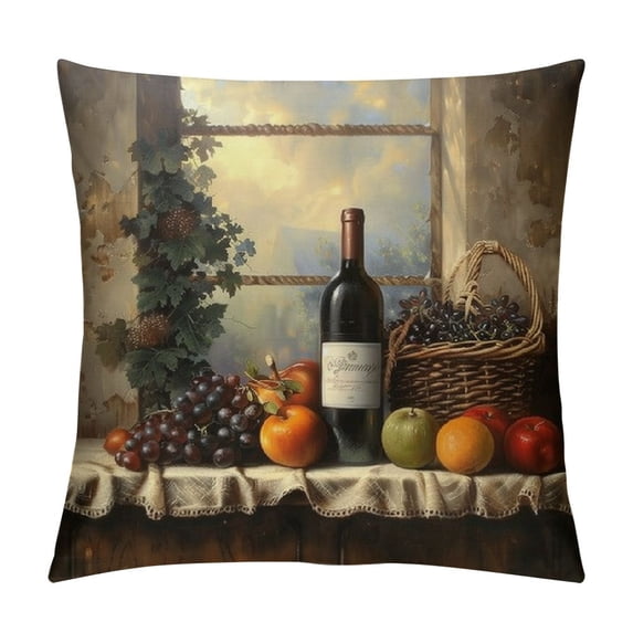 Orinice Fruit Basket Graphic Decorative Throw Pillow Cover Cushion for Home Couch Living Room Bed Sofa - High-Quality 1PC Pillow Case 22x22in