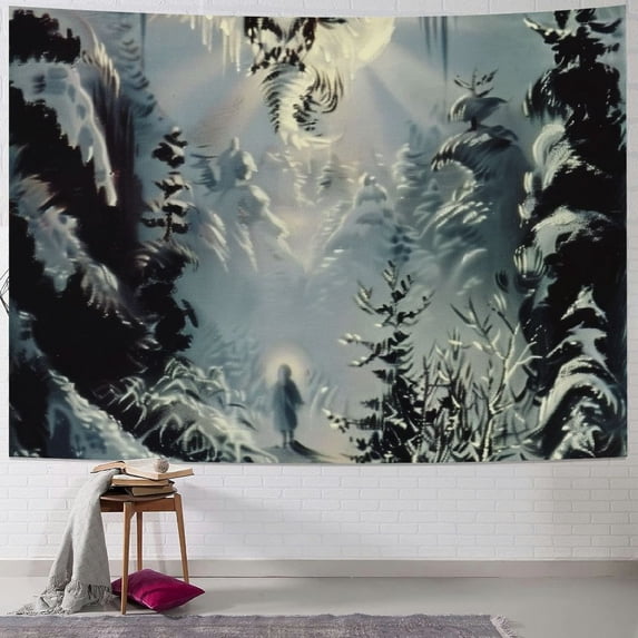 Orinice Full Moon Tapestry Wall Hanging Unique Style Graphic Art for Home Decor - Aesthetic Fabric for Living Room Bedroom Dorm 40x60inch