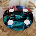 thumbnail image 1 of Orinice Gaming Round Table Cover Stain Resistant Washable Indoor Outdoor Tablecloth Kitchen Dining Wedding Parties Waterproof Fabric 100% Polyester 54-58, 1 of 8
