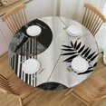 thumbnail image 1 of Orinice Geometric Abstract Art Round Table Cover Stain Resistant Washable Indoor Outdoor Tablecloth Kitchen Dining Wedding Parties Waterproof 100% Polyester Fiber 46-50, 1 of 8