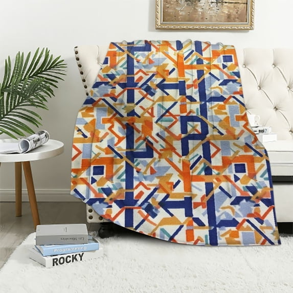 Orinice Geometric Art Warm Lightweight Blanket Soft Fleece Blankets All Seasons Decor Cow Gifts Blanket 40x50in