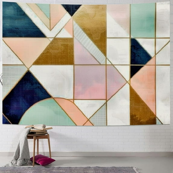 Orinice Geometric Design Art Deco Painting Tapestry Wall Hanging Unique Style for Home Decor, Bedroom, Living Room, Dorm - 4 Sizes Available 40x60inch