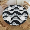 thumbnail image 1 of Orinice Geometric Shapes Round Table Cover Stain Resistant Washable Indoor Outdoor Tablecloth Kitchen Dining Wedding Parties Table Cloth 100% Polyester Fiber 38-42, 1 of 8