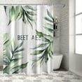 thumbnail image 1 of Orinice Get Naked Green Leaves Shower Curtain Tropical Gold Plant Watercolor Leaf Botanical Palms Monstera Banana Leaves Fabric Polyester Bath Curtains Bathroom Set with Hooks 69x72, 1 of 7