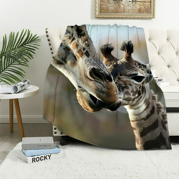 Orinice Giraffe Baby Warm Lightweight Blanket Soft Fleece Blankets for All Seasons - Perfect for Sofa Decor and Cow Gifts - Multiple Sizes Available 40x50in