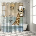 thumbnail image 1 of Orinice Giraffe Bathtub Bubbles Bathroom Decor Set Multi Size Colorful Luxurious Graphic Print Polyester Fabric Fashion Bathroom Decor Sets with Hooks 100% Polyester Shower Curtain for Bathroom, 1 of 7