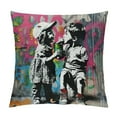 thumbnail image 1 of Orinice Graffiti Art Graphic Decorative Pillow Cover for Home Couch Living Room 24x24in, 1 of 5