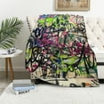 thumbnail image 1 of Orinice Graffiti Paint Warm Lightweight Blanket Soft Fleece Blankets for All Seasons - Multiple Sizes Available 60x80in, 1 of 6