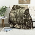 thumbnail image 1 of Orinice Grapes Wine Barrel Glass of Wine Soft Fleece Blanket for All Seasons - Lightweight Throw Blanket for Living Rooms Sofa Decor - Cow Gifts Blanket with Excellent Hand Feel - Soft Plush, 1 of 6
