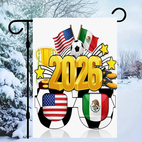 Orinice Green Pitch Gala Costume Glasses, Football Enthusiasts, Celebrating Garden Flag, Double Sided Garden Banner, Clear Print, Easy Display, Outdoor Yard Porch Decor for Family  Neighbors G