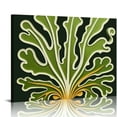 thumbnail image 1 of Orinice  Green Plant Poster - Retro Tropical Palm Leaves Print - Abstract Art - Floral Art - Groovy Trendy Art - Modern Art - Chic Boho Art - Living Room or Office Decor  16x12in, 1 of 6