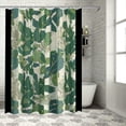 thumbnail image 1 of Orinice ,  Green Tropical Paradise Shower Curtain-Fabric Leaf Rainforest Island Print Design 36x72, 1 of 7