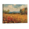 thumbnail image 1 of Orinice Halloween Autumn Fall Wall Art Wildflower Canvas Print Vintage Fall Landscape Pictures Wall Decor Thanksgiving Canvas Art Orange Flower Artwork Rustic Fall Posters Warm Fall Wall Art 20x16in, 1 of 3