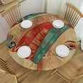 thumbnail image 1 of Orinice Head Scarf Round Table Cover Stain Resistant Washable Indoor Outdoor Tablecloth Kitchen Dining Wedding Parties 100% Polyester Fiber 46-50, 1 of 8