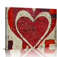 thumbnail image 1 of Orinice Heart Folk Art Fine Art Aesthetic Poster & Print Wall Painting for Home Decor Canvas Prints Living Room Bedroom Office Wall Art 16x12in, 1 of 6