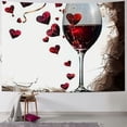 thumbnail image 1 of Orinice Hearts Wine Romanticism Tapestry Wall Hanging Unique Style Graphic Tapestries Home Wall Decor Art for Living Room Bedroom Farmhouse Dorm 40x30inch, 1 of 6