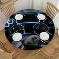 thumbnail image 1 of Orinice Hexagonals Round Table Cover Stain Resistant Washable Indoor Outdoor Tablecloth Kitchen Dining Wedding Parties 100% Polyester Fiber 31-35, 1 of 8