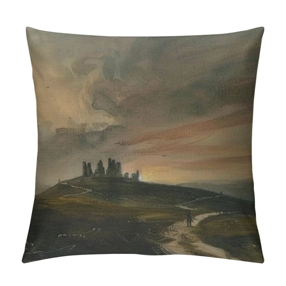 Orinice Hill Graphic Decorative Cotton Linen Pillow Cover for Home Couch Living Room Bed Sofa, Multipurpose Throw Pillow Case 1PC 12x12in